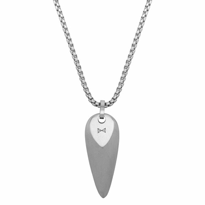 Qafore për meshkuj AZE Jewels, e argjendtë/hirtë
