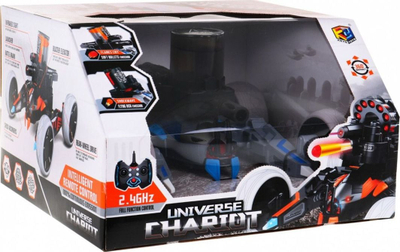 Makina me telekomandë Ramiz Universe Chariot, 2.4GHz, me toptha lojërash, gri e zezë