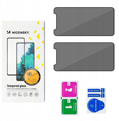 Xham mbrojtës privatësie Wozinsky për Xiaomi Redmi Note 14S, 2 copë, i zi