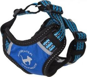 Спортски струк за мачки All For Cats XS, прилагодлив, со рефлектирачки нишки, син