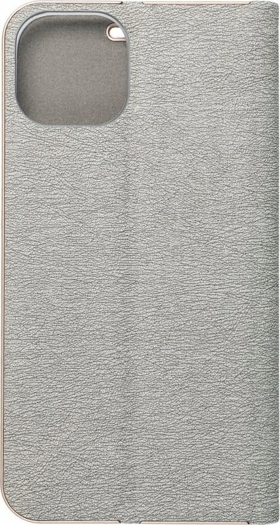 Këllëf telefoni LUNA Book Gold për Xiaomi Redmi Note 13 Pro 5G, me magnet, ngjyrë argjendi