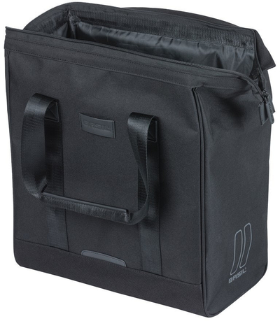 Çantë biçiklete Basil Grand Shopper MIK Hooks, 23L, e zezë