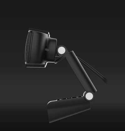 Webcam Phase, Full HD 1080p, mikrofon i integruar, i zi