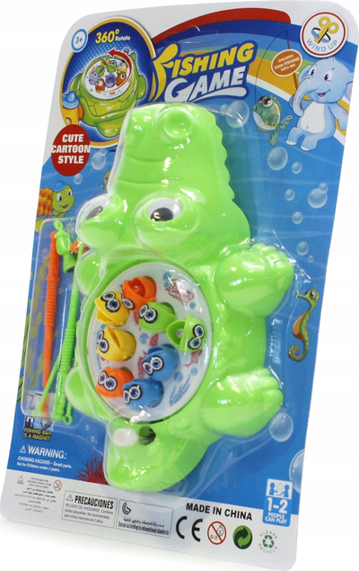 Lodër peshkimi Fishing Game Fishes 6, mekanizëm që rrotullohet 360°, për kalamaj 3+, shumëngjyrëshe