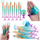 Set furçash make up Mermaid Tail, 8 copë, vjollcë-jeshile