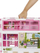 Shpi lodrash Barbie Dollhouse, 2 kate, me mobilje edhe aksesorë, rozë