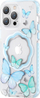 Kuti magnetike Kingxbar Butterfly Series për iPhone 14 Plus, TPU e tejdukshme, përputhet me MagSafe, me flutura shumëngjyrëshe