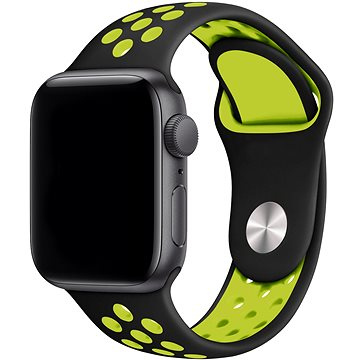 Rrip ore Eternico Sporty për Apple Watch, 42mm 44mm 45mm, i verdhë me të zezë