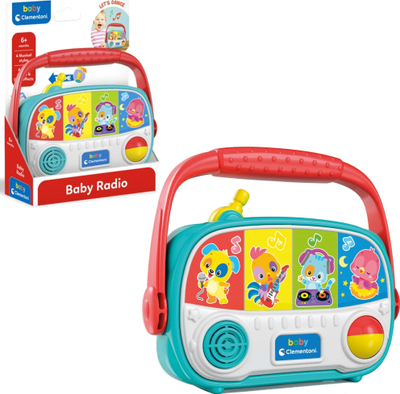 Lodër muzikore Clementoni Baby Radio, efekte zanore, për beba 10m+, shumëngjyrëshe