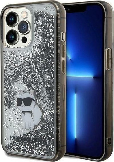 Mbulesë telefoni Karl Lagerfeld Liquid Glitter, për iPhone 13 Pro Max, plastike transparente me shkëlqim
