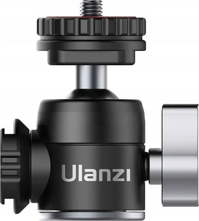 Kokë tripodi Ulanzi U-60 Mini, ball head metalik, 2 cold shoe, e zezë