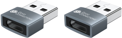 Adapter USB Good Connections USB 2.0, USB A në USB C, set 2 copë, i zi