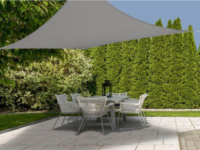 Tendë hijëzuese katrore Ambiance Square, 5 x 5 m, UPF 50+, gri