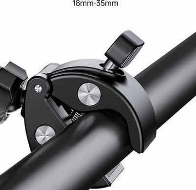 Mbajtëse telefoni për biçikletë Usams US-ZJ064, 4.5"-6.7", rrotullim 360°, e zezë