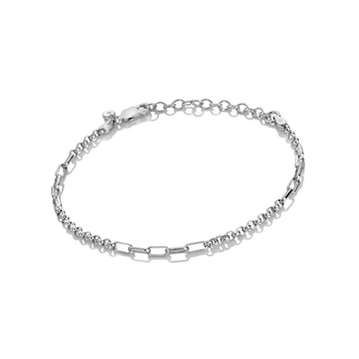 Byzylyk për femra Hot Diamonds Linked DL702, i argjendtë