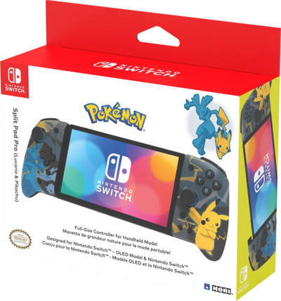 Kontroller Hori Split Pro Pikachu & Lucario, me kabllo, i hirtë