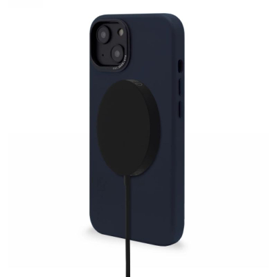 Mbulesë lëkure Decoded për iPhone 14 Plus, MagSafe, blu çeliku