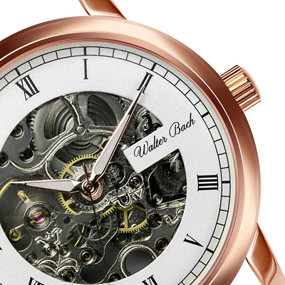 Orë dore për meshkuj Walter Bach Nuremberg Automativ WBC-4418, ari rozë