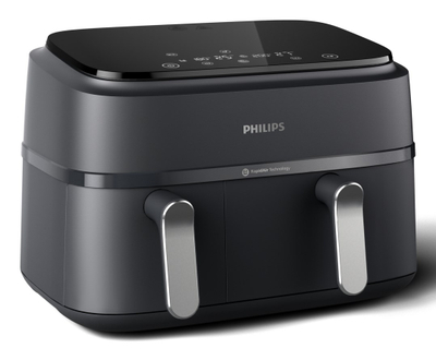 Fritezë ajri Philips 3000 Series NA351/00, 2 kosha, kompakte, gri
