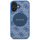 Маска за телефон Guess 4G Circle Classic Logo MagSafe, за iPhone 16 6.1", сина