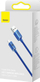 Kabllo USB në USB C Baseus Crystal Shine CAJY000403, 100W, 1.2m, blu