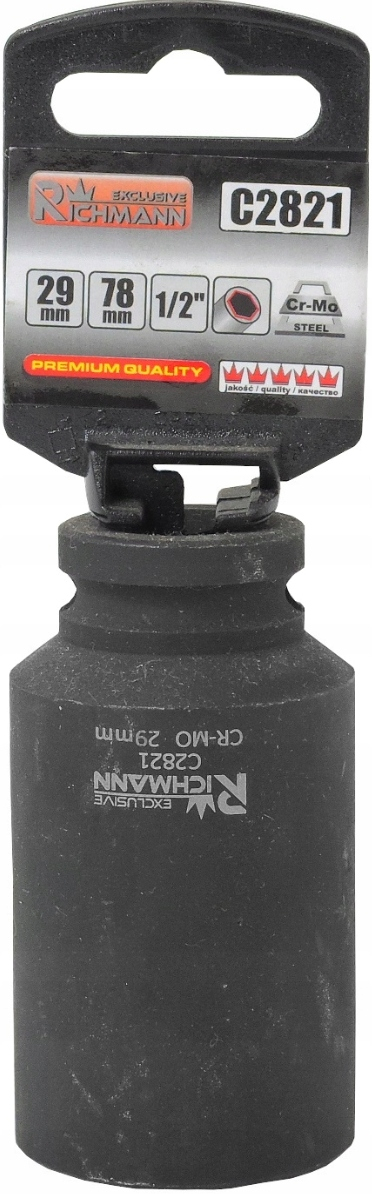 Kokë çelësi goditës Richmann C2821, 29 mm, 1/2", e zezë