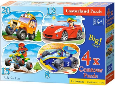 Puzzle Castorland Jigsaw Premium Ride for Fun, set 4 puzzle, 8 20 pjesë, shumëngjyrësh