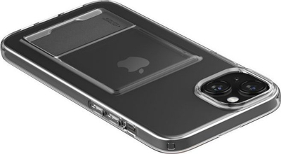 Mbrojtëse telefoni Spigen Crystal Slot, për iPhone 15 Plus, me xhep kartelash, transparente