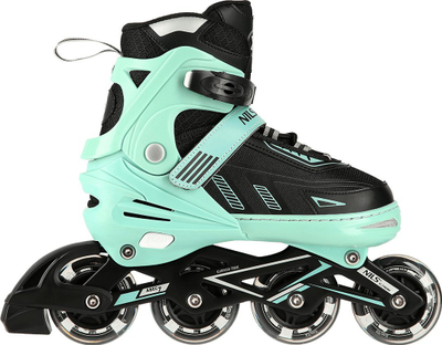 Patina inline Nils Extreme NA11230A, rrota me LED, nr. 35-38, ngjyrë mente me të zezë