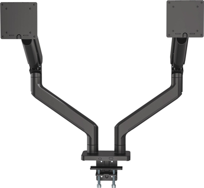 Mbajtës tavoline për 2 monitorë Manhattan 462587, 17" deri 45", 20 kg, i zi