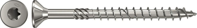 Завртка за дрво Fischer Power-Fast 5.0x80 A4 TG TX, не’рѓосувачки челик, 100 парчиња, сребрена