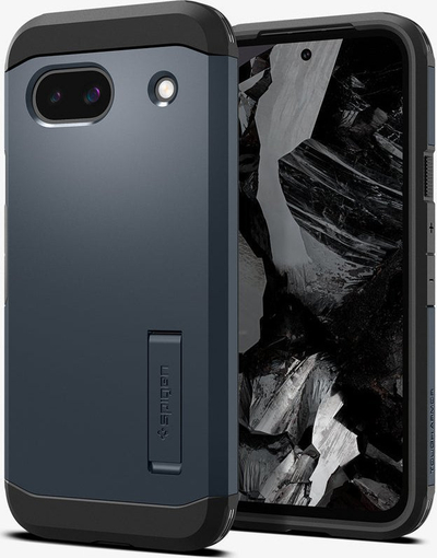 Këllëf telefoni Spigen Tough Armor për Google Pixel 8a, i fortë, metal slate