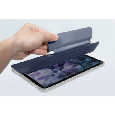 Mbulesë tablet LAUT Huex Folio për iPad 10.9\" 2022, rri si stand, me mbajtëse Apple Pencil, blu navy
