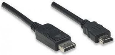 Видео адаптер кабел Techly ICOC-DSP-H-010, DisplayPort во HDMI, 1m, црн