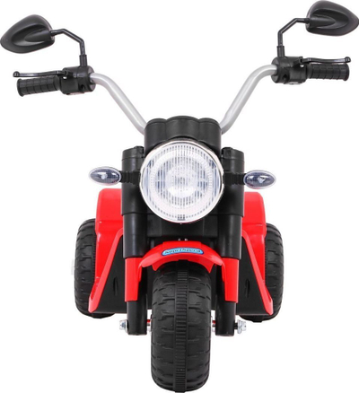 Motorçikletë elektrike fëmijësh Ramiz MiniBike, 3 rrota, me drita, e kuqe