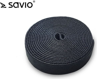 Shirit velcro për kabllo Savio OC-02/B, 3m, i zi 