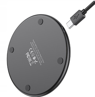 Karikues wireless Hoco CW6 Pro, për telefona, LED, i zi