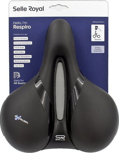 Shalë biçiklete Selle Royal Respiro Soft Relaxed, gel Royalgel, unisex, e zezë