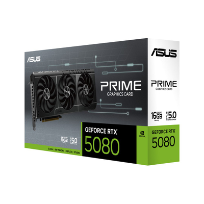 Kartë grafike Asus GeForce RTX 5080 Prime, 16GB GDDR7, PCI Express, e zezë