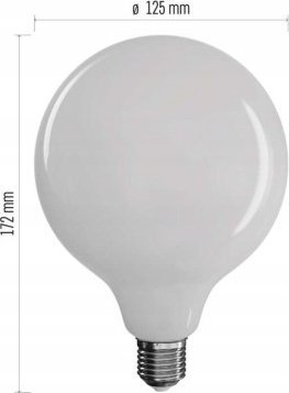 Llampë LED EMOS Filament G125, 18W E27, 4000K, e bardhë