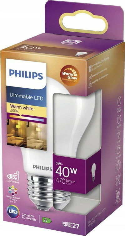 Dritë LED Philips 871951432377300, 3.5W 40W, E27, dritë e bardhë e ngrohtë