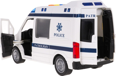 Lodër makinë policie WENYI Rescue, shkallë 1:16, me drita e zëra, e bardhë