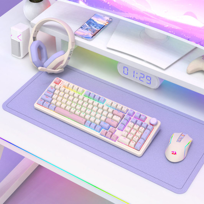 Tastierë mekanike Redragon Eisa 100 RPC K768VI-WL, wireless Bluetooth 2.4 GHz, RGB, me pastel