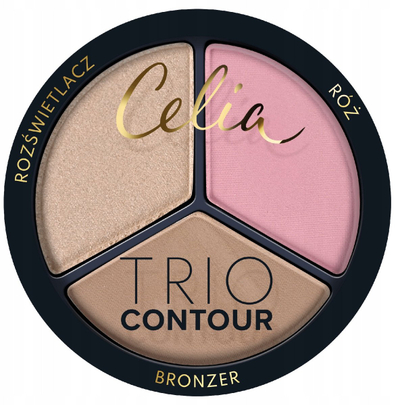 Paletë konturimi Celia Trio Contour 01, pudër multifunksionale fytyre