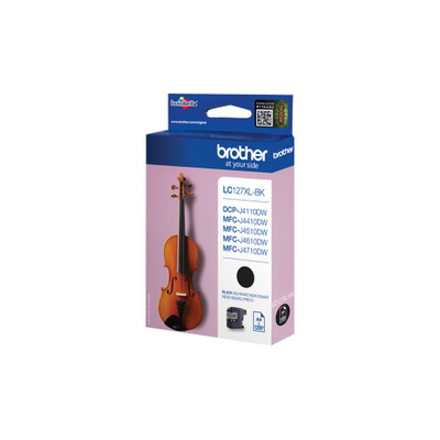 Kasetë boje Brother LC-127XLBK, origjinale, 1.2 mijë faqe, e zezë