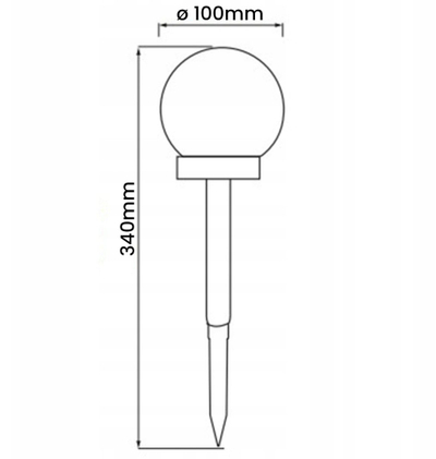 Lampë kopshti diellore Lumiled GLORIS, LED 3000K, IP44, sferë e tymosur