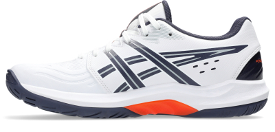 Патики за ракомет Asics Powerbreak FF, ѓон за сала, бели со портокалова боја