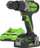 Stërvitëse me bateri Greenworks GD24DD60K2, 24V, brushless, jeshile me të zezë