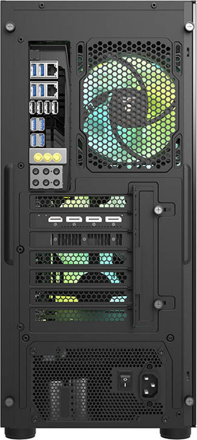 Kuti kompjutri Darkflash DK360, 4 ventilatorë, panel xhami, e zezë