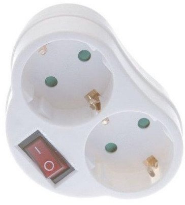 Shteker Bosch Power Strip, 2 dalje, me çelës, i bardhë